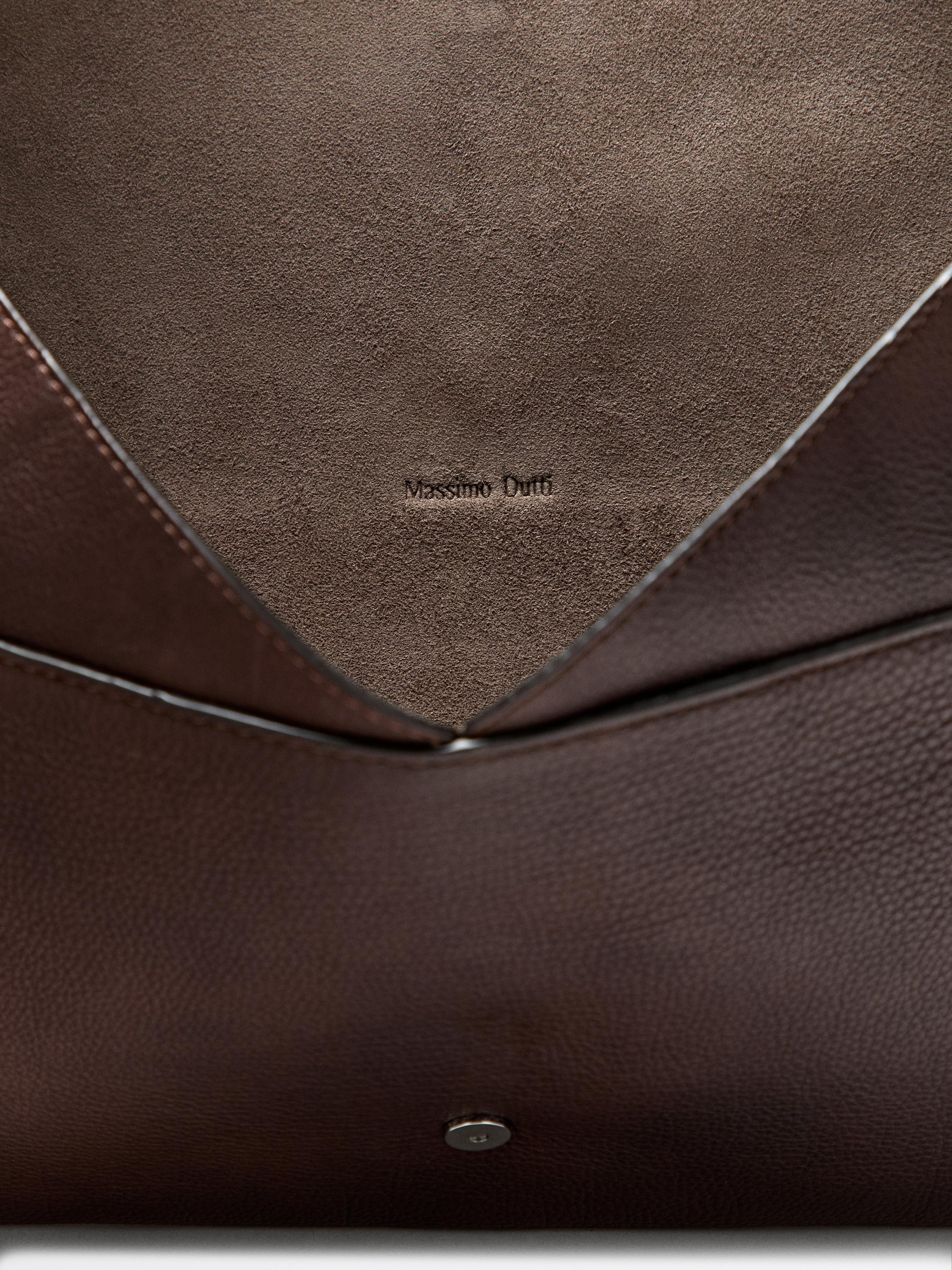 Housse pour ordinateur portable en cuir nappa